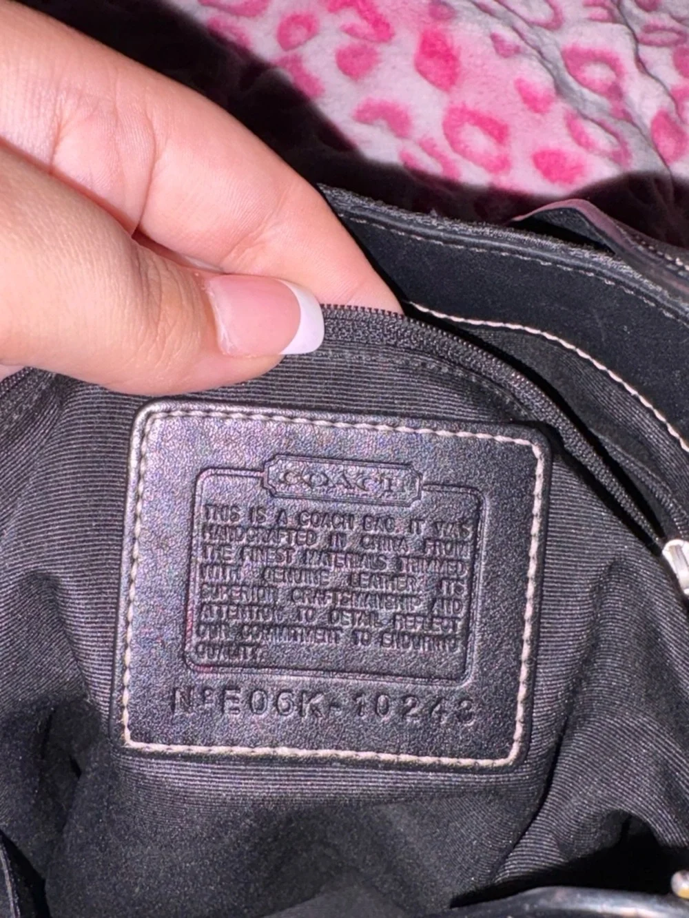 Coach Black Signature Jacquard Hobo with Leather Trim